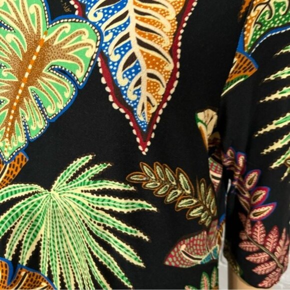 Farm Rio Tropical Leaf Print Dress - Size XL - Picture 2 of 10